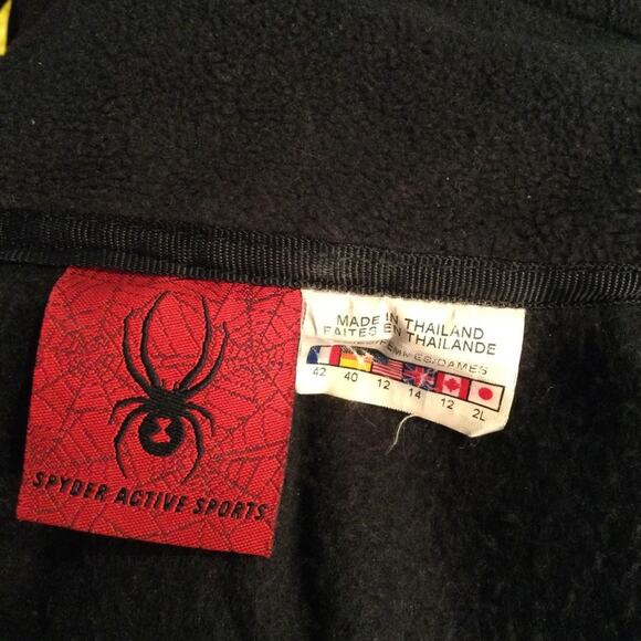 Spyder Vintage black oversized fleece jacket 12 - Picture 6 of 7